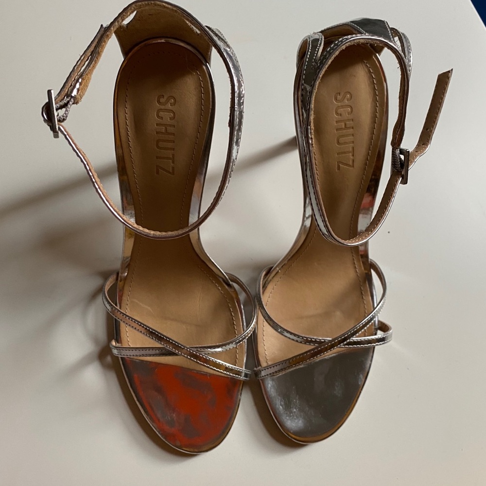 Schutz Silver Sandal